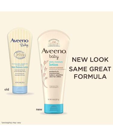 Aveeno Baby Daily Moisture Lotion with Natural Colloidal Oatmeal | Hypoallergenic & Fragrance-Free | 8 fl. oz - Buy Online on GoSupps.com