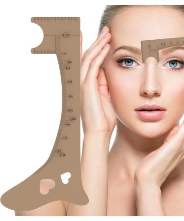 Huyath Eyebrow Ruler Women Eyebrow Template for Eye Liner - Eyebrow Shaping Ruler Eye Makeup Aid Brow Measuring Tool for Beginners Eye Liner Eyelash Eyebrow Khaki - Buy Online on GoSupps.com