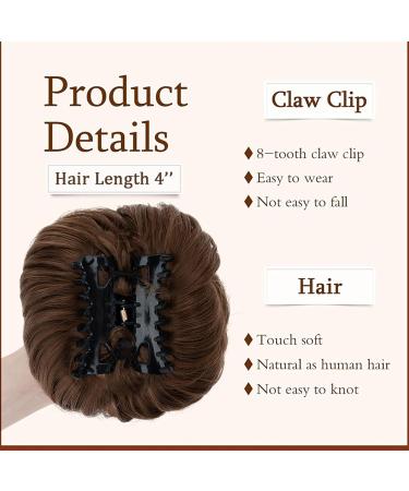 Messy Bun Hair Piece for Women Claw Clip Messy Bun Hair Piece Synthetic Hair Buns Wavy Curly Chignon Hair Extensions Tousled Updo Hair Buns Claw Clip Ponytail Hairpieces for Women Fake Hair Accessor 24 - Buy Online on GoSupps.com