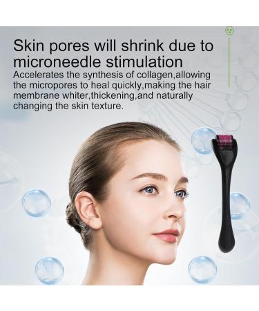 Acpetdr Derma roller 0.2mm/purple wheel and 0.25mm blackTitanium Micro Needling Roller for Men and Women Beard Growth Roller for Stimulate Hair Growth Facial Skin Care Scar Removal - Buy Online on GoSupps.com