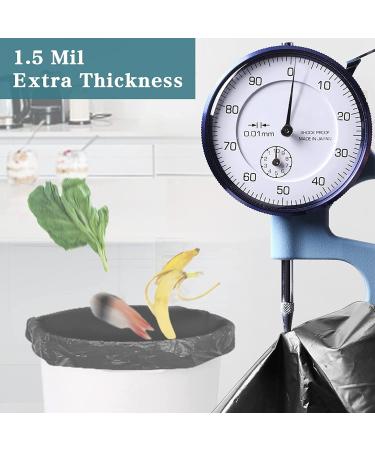Fyy Garbage Bags - 8 Gallon Waste Bags for Bathroom Kitchen Office | 80 Pieces (4 Rolls) | Durable Black Trash Bags 60x64.5 cm - Buy Online on GoSupps.com