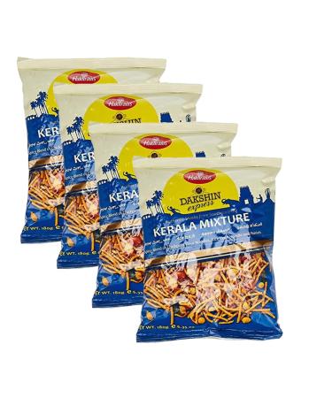 Haldiram s Savory Snacks Easy to Carry Anywhere Crispy Crunchy & Spicy Delicious Indian Namkeen Snacks Made With Authentic Taste Enjoy At Tea Time (Daksin Express Kerala Mixture Pack of 4)
