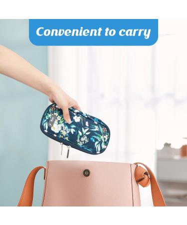 Youshares Insulin Cooling Bag with 2 Cooling Packs - Diabetic Travel Pocket & Accessories (Blue Camellia) - Keep Your Insulin Safe & Cool - Buy Online on GoSupps.com
