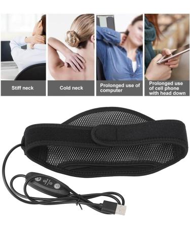 Heated Neck Massager - 5 Speed Vibration Washable & USB Heated Wrap for Home & Office Use | Best Relief & Comfort - Buy Online on GoSupps.com