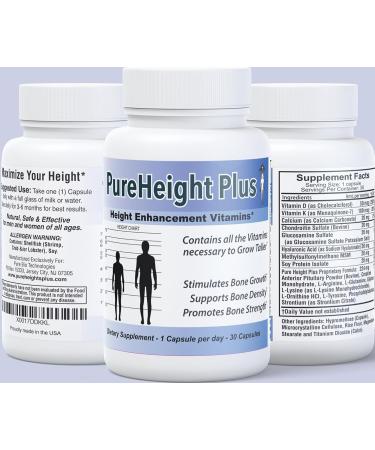 Pure BioTechnologies PureHeight Plus Height Enhancement Supplement - 30 Capsules - Buy Online on GoSupps.com