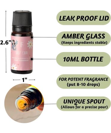 Folkulture Organic Essential Oil Set - Rose Lily Cashmere Opium Green Tea Ocean Salt Aromatherapy Diffuser Oil Scents - Self Love Club - 60ml - Buy Online on GoSupps.com