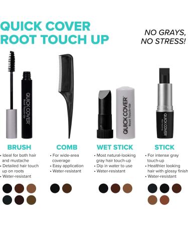 Kiss Kiss Quick Cover Brushin Color Touch Up Medium Brown - Buy Online on GoSupps.com