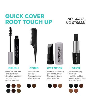 RED by Kiss Quick Cover Mascara | Water-Resistant Gray Concealer Brush for Hair & Beard - Natural Medium Brown | International Shipping Available - Buy Online on GoSupps.com