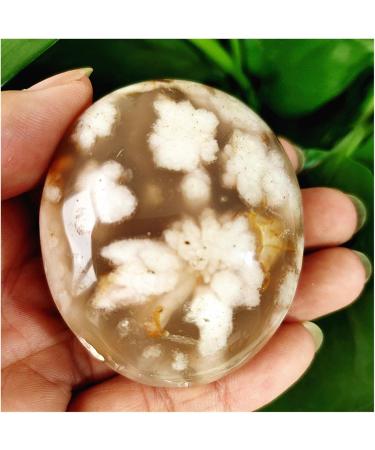 Natural Crystal Rough Crystals Natural Stone Cherry Blossom Agate Crystal Palm Ornaments Home Room Decor Spiritual Reiki Crystals (Color : 100-110g) - Buy Online on GoSupps.com