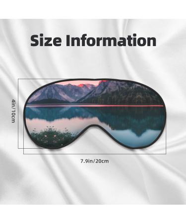 Lake & Sunset Print Unisex Eye Mask | Soft Light-Blocking Sleep Mask for Comfortable Rest - Buy Online on GoSupps.com