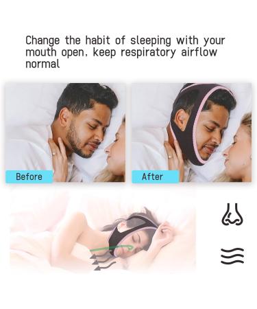 Anti Snoring Chin Strap - Adjustable & Breathable Device for CPAP Users - Effective Snoring Solution for Men & Women (Pink - Buy Online on GoSupps.com