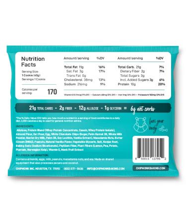 ChipMonk Baking High Protein Cookies Variety Pack - Low Carb & Gluten-Free Snack - Buy Online on GoSupps.com