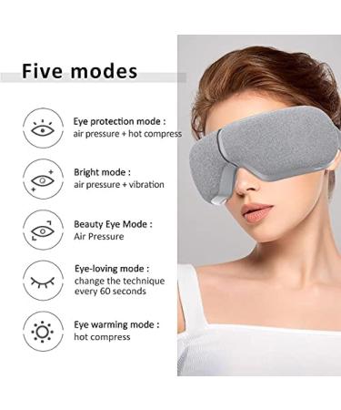 Eye Massager with Warmth - 5 Modes for Migraine Relief Air Pressure Hot Compress & Vibration | Foldable Eye Relaxation Device - Buy Online on GoSupps.com