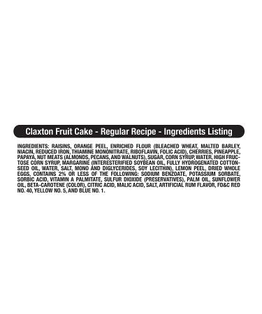 Claxton Fruit Cake 2 Lb Regular Solid Loaf - Authentic Southern Recipe - Buy Online on GoSupps.com