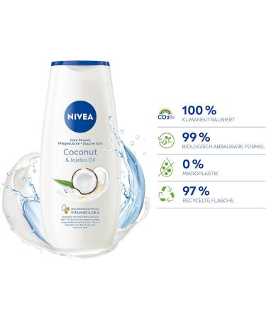 NIVEA Coconut and JojobaOil Shower Gel 250 ml - Buy Online on GoSupps.com