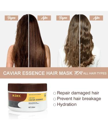 Collagen Hair Mask - Caviar Treatment for Damaged Hair | Deep Repair & Conditioning for All Hair Types - Buy Online on GoSupps.com