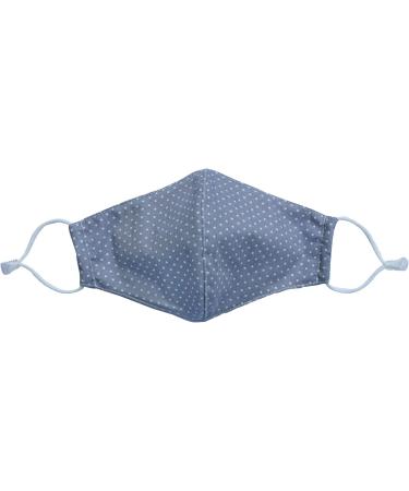 LOFBAZ Adjustable Washable Cloth Face Coverings with Nose Wire & Filter Pocket - Polka Dots Grey for Adults & Kids - Buy Online on GoSupps.com