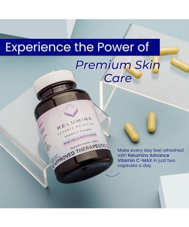 Relumins Advanced Vitamin C MAX Complex and Glutathione Booster Nutrient Capsules Set Advanced Formula for Radiant Look Enhanced Absorption Dietary Supplement 2-Piece Capsule Set - Buy Online on GoSupps.com