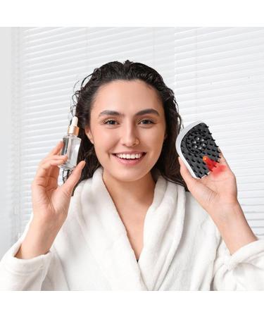 Red Light Scalp Massager Electric Hair Oil Applicator - Multipurpose Scalp Massage Brush Hair Oil Applicator Soothing Hair Oil Massage - Buy Online on GoSupps.com