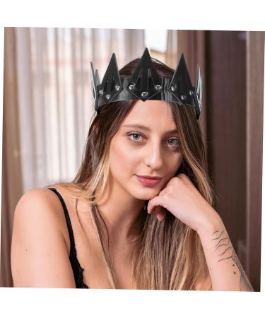 LIFKOME Tiara Crown Halloween Decor Party Photo Prop Party Cosplay Props Pu One Size Black - Buy Online on GoSupps.com