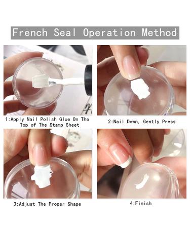 DHYXZCA 2 Pcs Jelly Nail Stamper Kit - 5 Clear Silicone Heads - French Tip Nail Stamp DIY Print Tools (Pink + Clear) - Buy Online on GoSupps.com