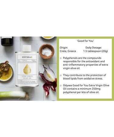 Odysea "Good For You" High Polyphenol Greek Extra Virgin Olive Oil 250ml - Buy Online on GoSupps.com