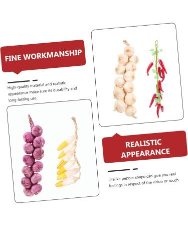 4pcs String Simulated Garlic Hanging Skewers Vegetable Reward - Buy Online on GoSupps.com