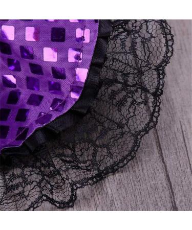 Halloween Witch Hat Headband & Striped Knee High Socks Set - Purple | Cosplay Costume & Party Favors Supply - Buy Online on GoSupps.com