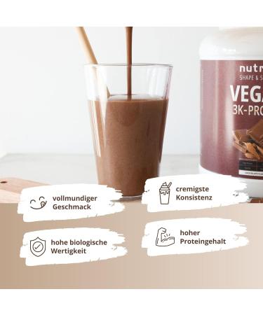 Nutri+ Vegan Protein Powder - Chocolate Coconut 1kg | Lactose-Free 3K Protein Shake | High-Quality Protein Complex - Buy Online on GoSupps.com