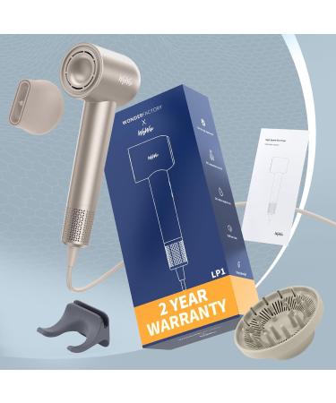 1500W Ionic Hair Dryer for Curly Hair | High Speed Low Noise 3 Attachments | Gold Metallic Blow Dryer - Buy Online on GoSupps.com