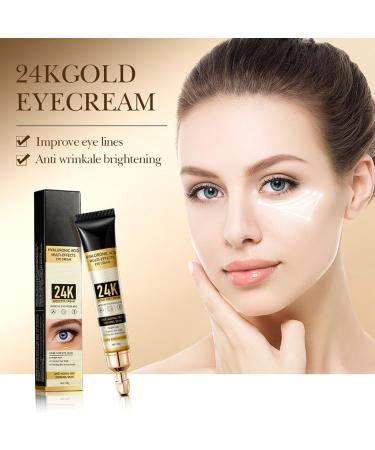 Eye Cream for Dark Circles and Puffy Eyes Brighten Instant Tightener 24K Gold Under Eye Repair Cream Hydrating Brightening Anti Aging Eye Bags Remover Wrinkle Filler Eye Serum for All Skin Types - Buy Online on GoSupps.com