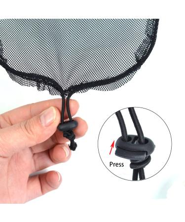 6 Pcs Black Weaving Net Cap for Afro Puff Hair Bun | Elastic Drawstring Ponytail Hair Net | Wig Making Tools for Women (3 Round, 3 Square) - Buy Online on GoSupps.com