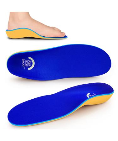 DACAT Kinder Orthopedic insole heel spur Inlays Children Shoes Inlays Lear Prize Foot for Plantar Fasciitis Plattfuß (EU27-29 Blue) Blue EU (27-29)