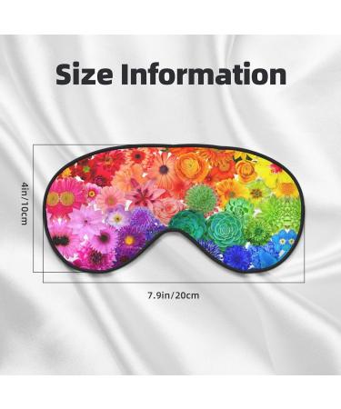 Rainbow Flowers Print Unisex Sleep Mask | Double-Sided Eye Mask for Sound Sleep & Skin Care - Buy Online on GoSupps.com
