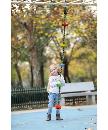 Xinlinke Colorful Climbing Rope Ladder with Platforms - Kids Indoor/Outdoor Swing Set Accessory - Buy Online on GoSupps.com