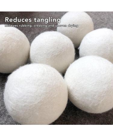 Eco-Friendly Wool Dryer Balls - Reusable Laundry Drying Balls Reduces Static & Wrinkles - Pack of 6 - Buy Online on GoSupps.com