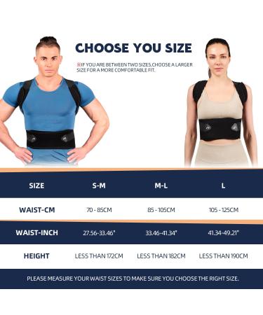 AOFITBRACE Back Brace Posture Corrector for Women and Men Breathable Adjustable Full Back Straightener for Upper Lower Small Black - Buy Online on GoSupps.com