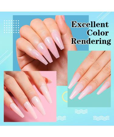 AIMEILI Builder Nail Gel Kit - 6 Colours 15ml | Nail Extension Gel Polish Set for UV LED Nail Enhancement | Acrylic Builder Gel Kit for Nail Art - Gifts Set Included - Buy Online on GoSupps.com