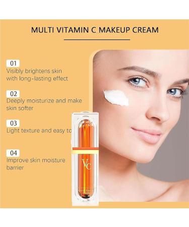 MENGZHIYINJ VitaminC Makeup Tone Up Cream Five VitaminC ToneUp Cream Moisturizing Brightening Concealer Natural Looking Finish Lightweight Long Lasting For Different Skin2PCS - Buy Online on GoSupps.com