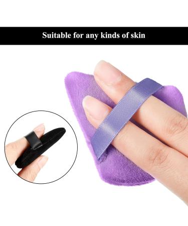 Powderary Tassel Triangle Makeup Puff - 12 Soft Body Face Sponges for Wet & Dry Mineral Powder Application - Black & Purple - Buy Online on GoSupps.com