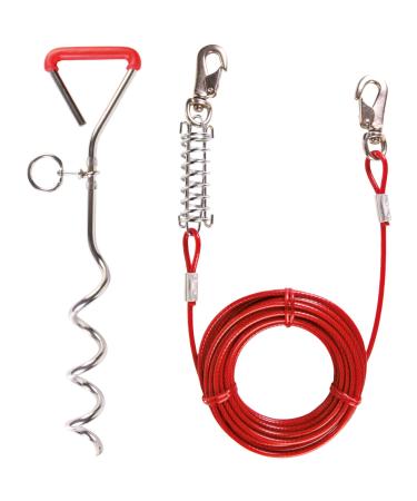 Schecker Bully walking leash - 5 m + mooring stake 40 cm long