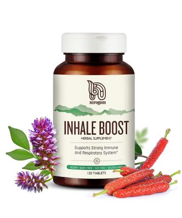 Nirogam Inhale Boost 120 Tablets a Bottle I Lung Support Supplement | Lung Health Supplement | Lung Detox