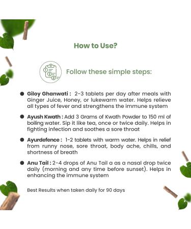 corofight- Ayurvedic Therapy for Fighting infections| Boost Immunity (Ayush Kwath 100gms Ayur Defence AV 20 Tabs Anu Taila 10ml Prandhara 3ml & Giloy Ghanvati 10gms) - Buy Online on GoSupps.com