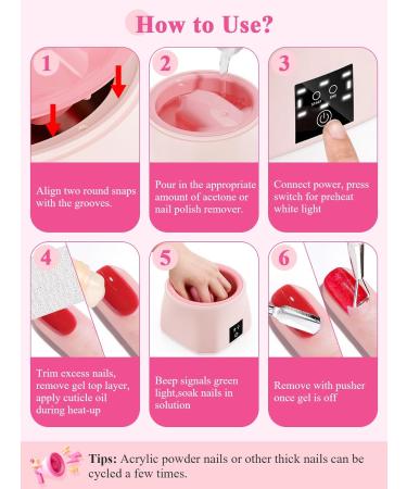 Electric Nail Soak Off Bowl for Manicure: 36W Fast Heating Nail Soaking Bowl - Manicure Bowls for Salon Home - Buy Online on GoSupps.com