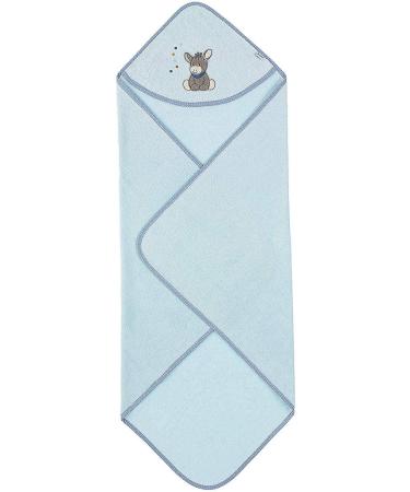 Sterntaler Emmi Hooded Towel for Babies & Children - Embroidered Bath Towel with Hood 100x100 cm Light Blue Donkey - Perfect for Bath Time (1 Pack) - Buy Online on GoSupps.com