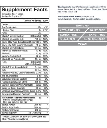 1MD Nutrition CardioFitMD - Vegan Beets Superfood Keto-Friendly Heart Health Powder - High Fiber Nutritional Supplement Drink - 30 Servings - Buy Online on GoSupps.com