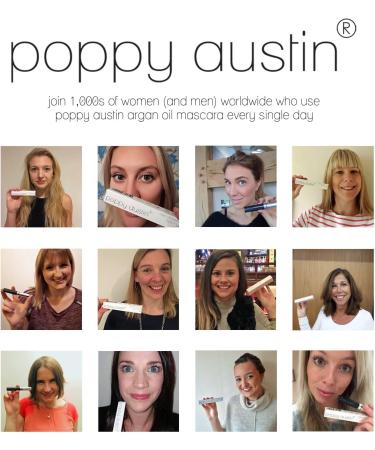 Poppy Austin Vegan Mascara - Black Volume & Length Waterproof - Hypoallergenic & Cruelty-Free - Organic Natural Mascara for Sensitive Eyes - 9g - Buy Online on GoSupps.com