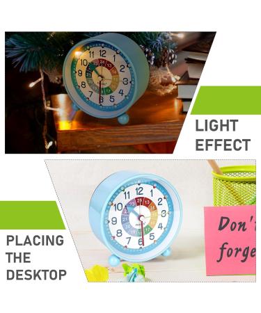 Silent Children's Alarm Clock - Digital Learning Watch for Kids Compact Night Light Travel Alarm Battery Operated - Blue - Buy Online on GoSupps.com