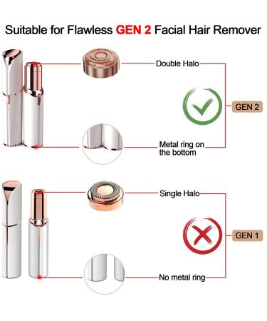 Replacement Heads for Finishing Touch Flawless Facial Hair Remover - Double Halo Generation 2 - Painless & Smooth Results for Women - Buy Online on GoSupps.com