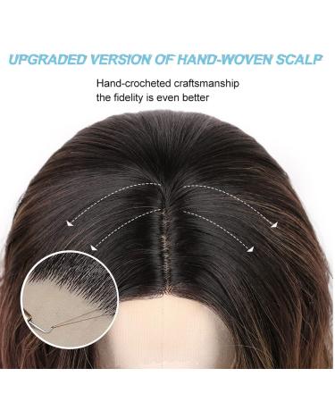 Ulzzviy Long Brown Mixed Blonde Wavy Wig 24 Inch - Synthetic Heat Resistant Fiber - Natural Look for Women - Daily & Party Use - Buy Online on GoSupps.com